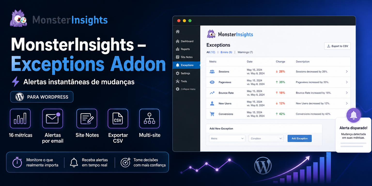 MonsterInsights – Exceptions Addon